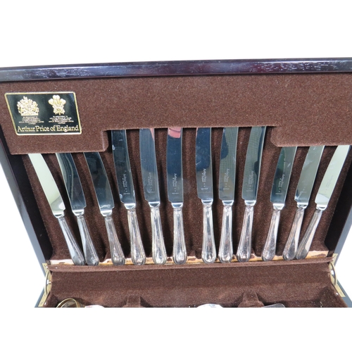 865 - Stainless Steel Canteen of cutlery by Arthur Price. Possibly Part set.  See photos.