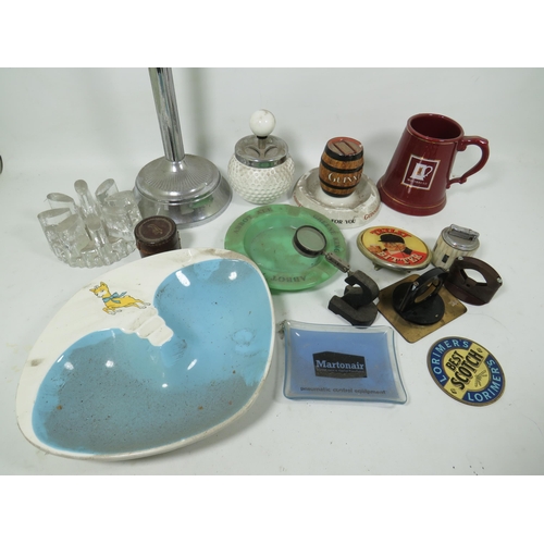 879 - Selection of Brewerania to include pub ashtrays, advertising items. See photos