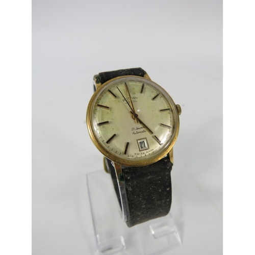 265a - Vintage Rotary 21 jewel automatic wristwatch in 9ct gold case, for spares or repair.