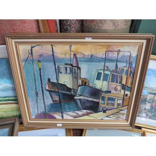 2108 - Large selection of framed oil painting, watercolours and prints.