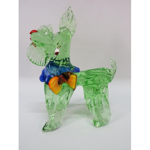 12 - Large Murano Uranium glass Scotty Dog, 11.5