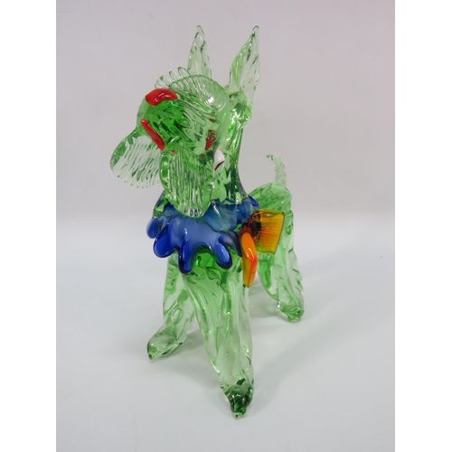 12 - Large Murano Uranium glass Scotty Dog, 11.5