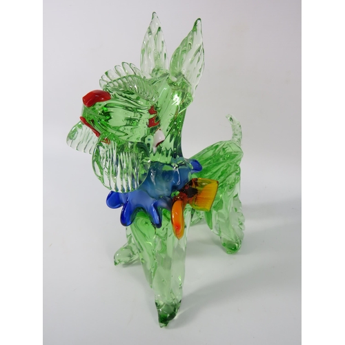 12 - Large Murano Uranium glass Scotty Dog, 11.5