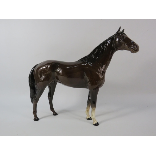 2 - Large brown Beswick race horse, 11 3/4