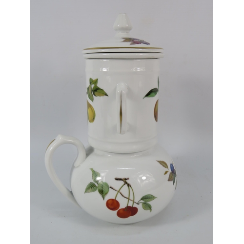 41 - Royal Worcester Evesham infuser teapot.