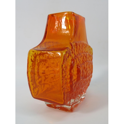 9 - A Mid Century Whitefriars Tangerine TV vase, 7