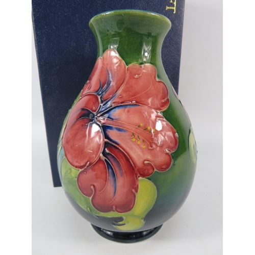 63 - Moorcroft Hibiscus Pattern vase, 8