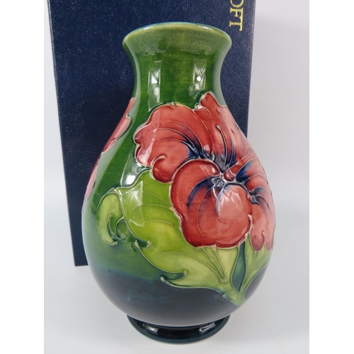 63 - Moorcroft Hibiscus Pattern vase, 8