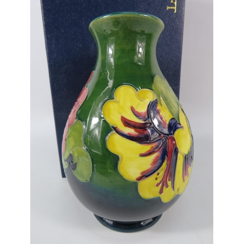 63 - Moorcroft Hibiscus Pattern vase, 8