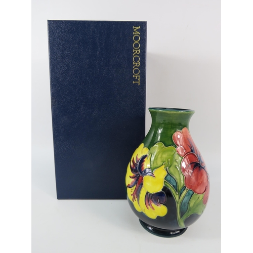 63 - Moorcroft Hibiscus Pattern vase, 8