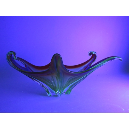 78 - Large Murano uranium art glass bowl, 15