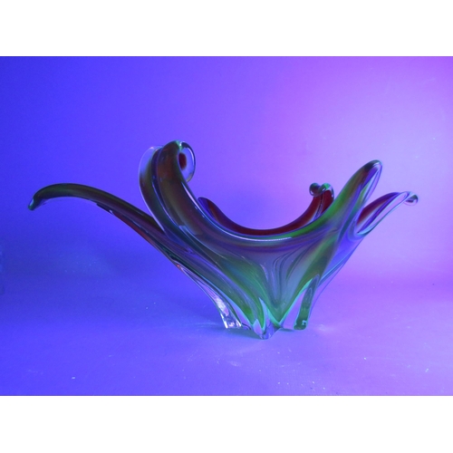 78 - Large Murano uranium art glass bowl, 15