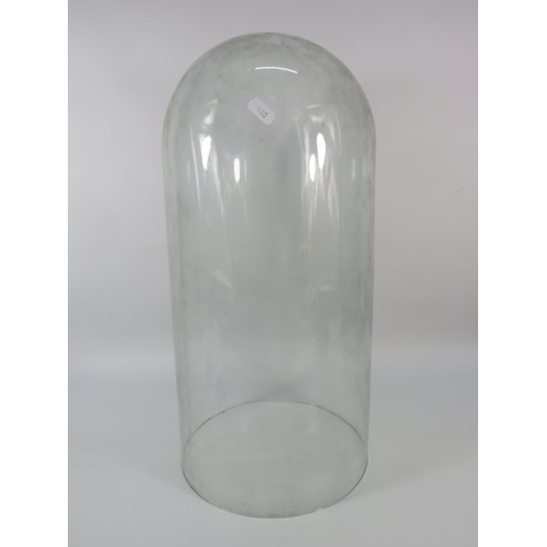 100 - Large vintage glass dome, approx 19.5