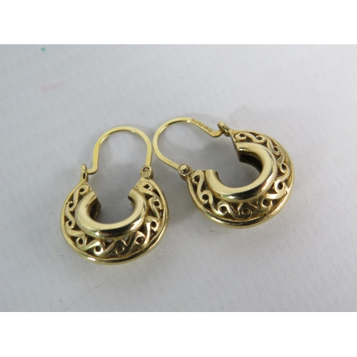 166 - 9ct Gold Hoop earrings, 3.6 grams