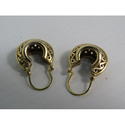 166 - 9ct Gold Hoop earrings, 3.6 grams