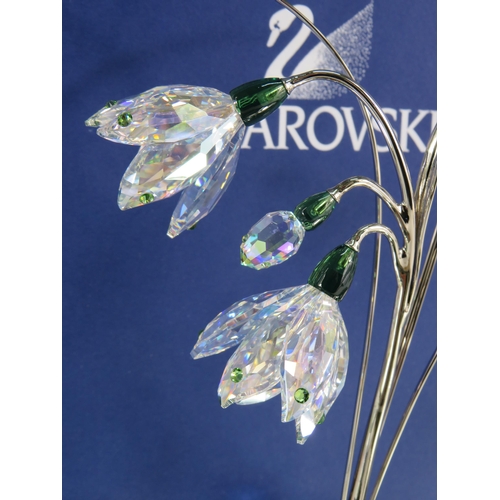 201 - Swarovski crystal paradise flower Damarys Erinite snowdrops with box. No 945 870.