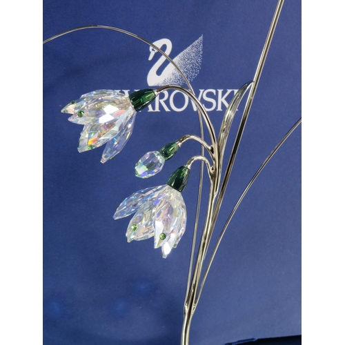 201 - Swarovski crystal paradise flower Damarys Erinite snowdrops with box. No 945 870.