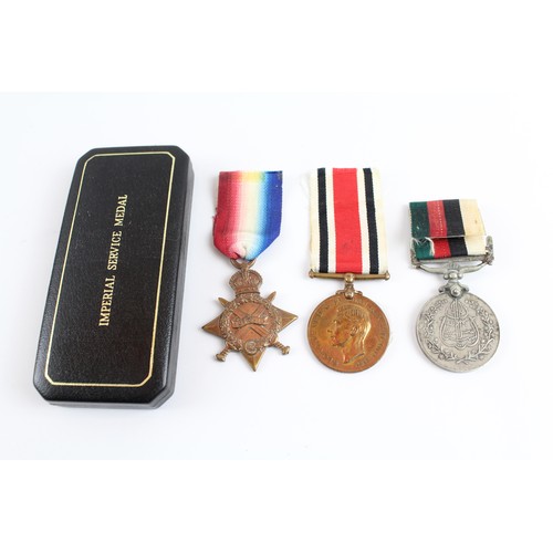 539 - Medals Inc 1914-15 Star M2-116146 Pte E Moon ASC, Imperial Service Etc x 4 684472