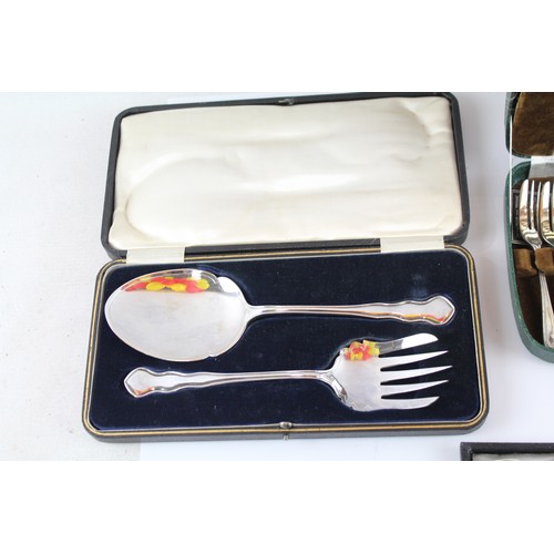 544 - Vintage Silver Plate Cutlery Set Inc Salad Fork, Serving Cutlery, Etc x 4 2633g 2306485