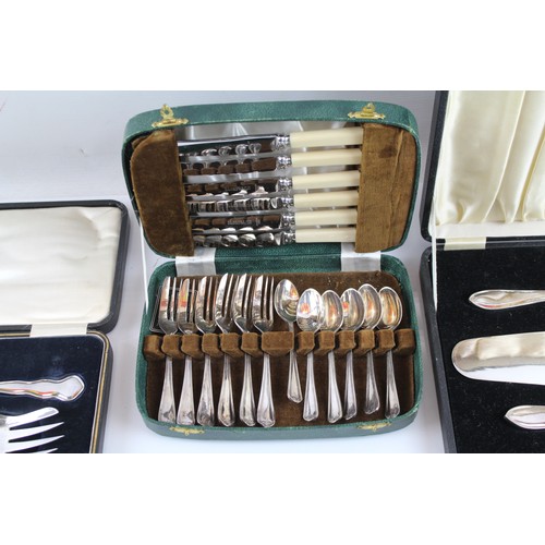 544 - Vintage Silver Plate Cutlery Set Inc Salad Fork, Serving Cutlery, Etc x 4 2633g 2306485