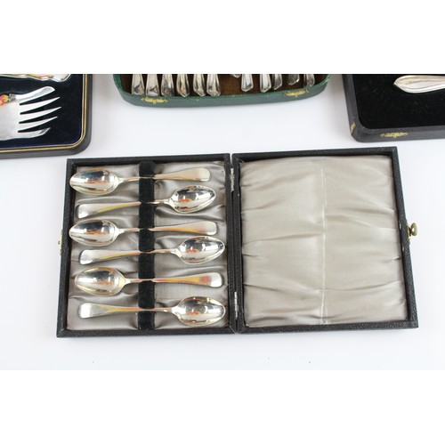 544 - Vintage Silver Plate Cutlery Set Inc Salad Fork, Serving Cutlery, Etc x 4 2633g 2306485