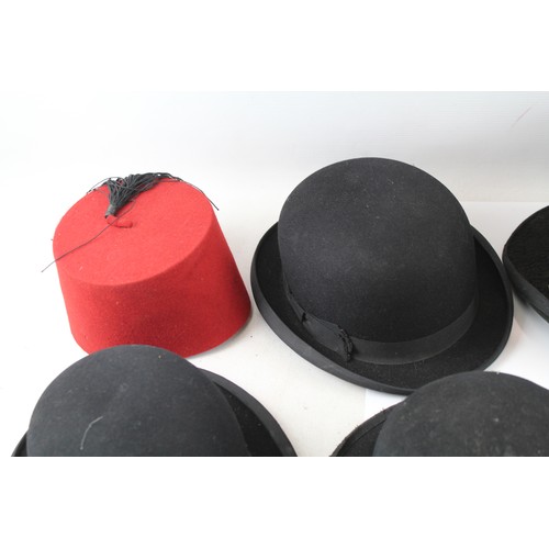 561 - Assorted Hats Inc Vintage, Bowler, Fez, Top Hat, Beret, Etc   639781