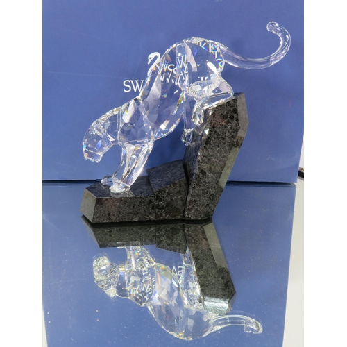 218 - Swarovski crystal Soulmates Panther, Power of Elegance with certificate and box. No 874 337.