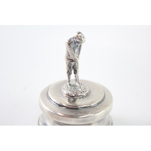 580 - Hallmarked 2000 Millennium Novelty Golfer Paperweight / Ornament 48g 2331447