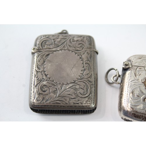 585 - 3 x Antique .925 Sterling Silver Vesta Cases Inc Edwardian 62g 2331486