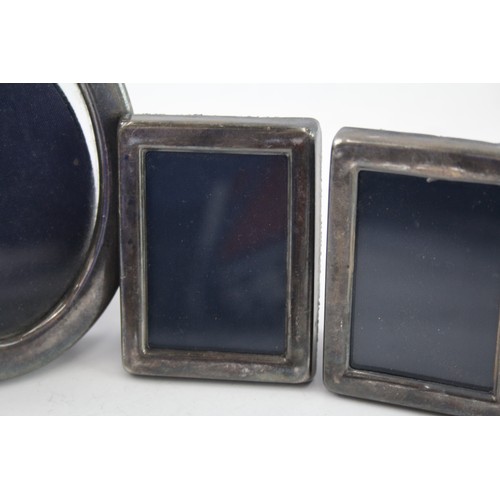 589 - 4 x Vintage Hallmarked .925 Sterling Silver Small Photograph Frames . 2331457