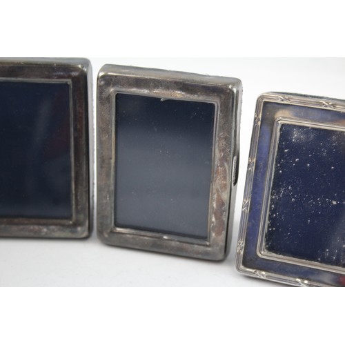 589 - 4 x Vintage Hallmarked .925 Sterling Silver Small Photograph Frames . 2331457