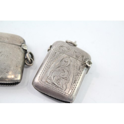 596 - 3 x Antique .925 Sterling Silver Vesta Cases Inc Edwardian 67g 2331487