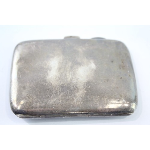 600 - Antique Hallmarked .925 Sterling Silver Plain Cigarette Case 47g 2331485