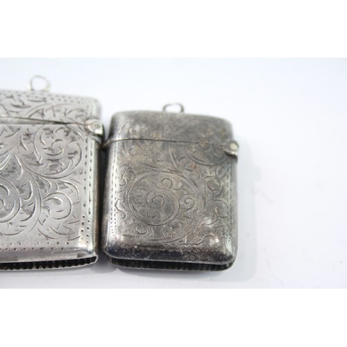 604 - 3 x Antique .925 Sterling Silver Vesta Cases Inc Victorian 46g 2331469