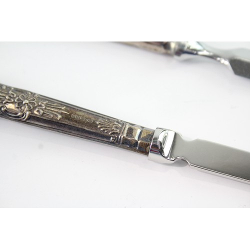 607 - 2 x Vintage .925 Sterling Silver Handled Letter Openers (64g) 2331479