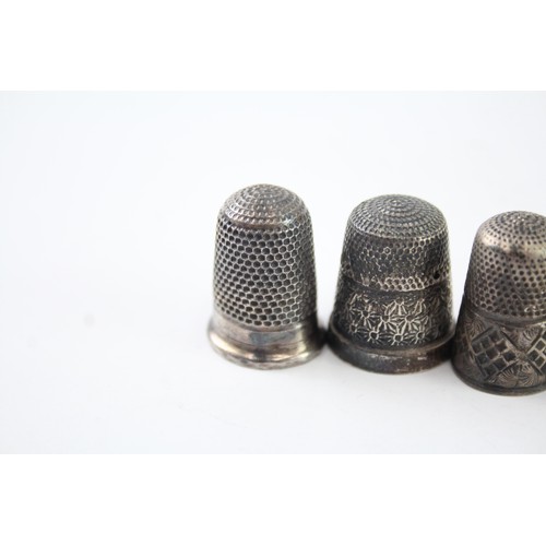 613 - 6 x Antique / Vintage .925 Sterling Silver Thimbles Inc Charles Horner 23g 2331460