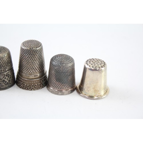 613 - 6 x Antique / Vintage .925 Sterling Silver Thimbles Inc Charles Horner 23g 2331460