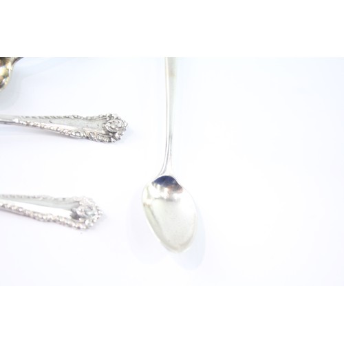 618 - 9 x Antique / Vintage .925 Sterling Silver Condiment Spoons Inc Georgian Etc 55g 2331445