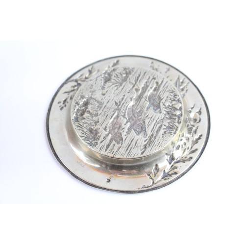 635 - Vintage Collectables Inc Evans Apple Table Lighter, Silver Plate Trinket Dish 575703