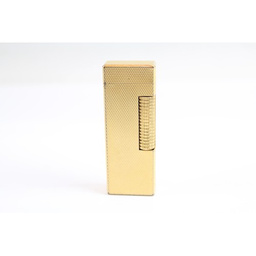 637 - Dunhill Rollagas Pocket Lighter w/ Gold Tone Wheatsheaf Finish 441568