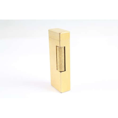 637 - Dunhill Rollagas Pocket Lighter w/ Gold Tone Wheatsheaf Finish 441568