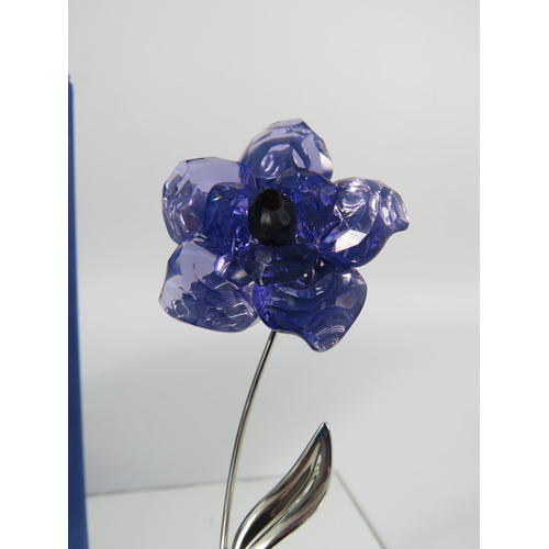 243 - Swarovski Crystal Paradise flowers Darany Tanzanite with box etc. No 848450