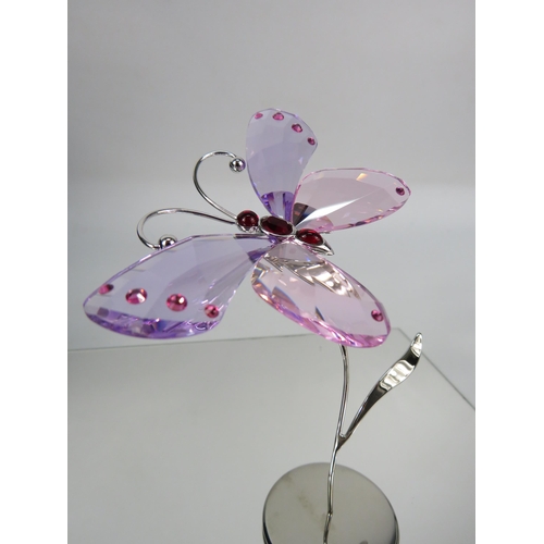 247 - Swarovski crystal paradise butterfly Acara Violet with box etc. No 719184