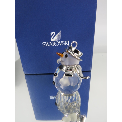 248 - Swarovski Crystal Christmas Classics Snowman Rhodium with box. No 681337