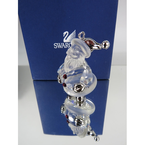 249 - Swarovski Crystal Christmas classics Santa Claus Rhodium with box. No 681336.