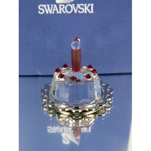 254 - Swarovski crystal Happy Birthday with box. No 296555