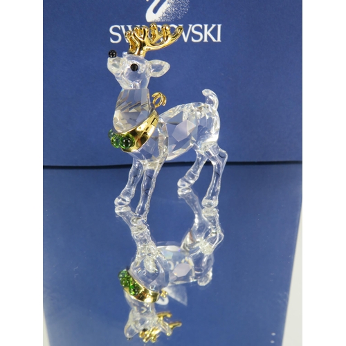 255 - Swarovski crystal Reindeer gold with box. No 842767