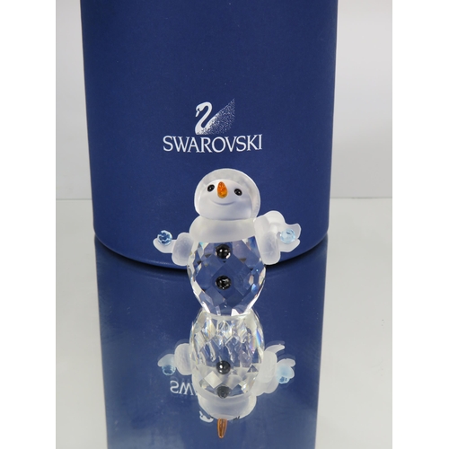 256 - Swarovski crystal Little Snowman figurine with box. No 624572