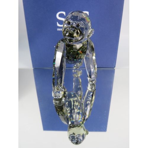 266 - Swarovski crystal 2009 Annual Edition Baby Gorilla with box etc. No 955440