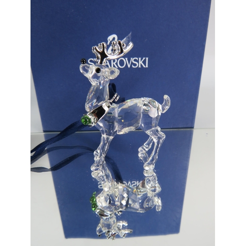 272 - Swarovski crystal Reindeer Rhodium with box. No 718994